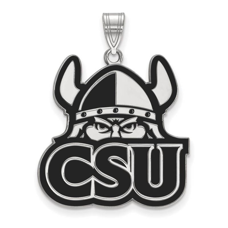 Sterling Silver Cleveland State Xl Enamel Pendant